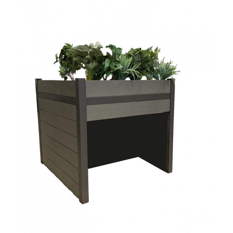 WONDERMAKE Design Sandkasten mit Matschküche und Dach schwarz/weiß ab